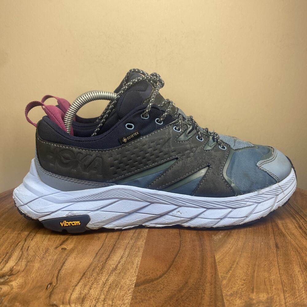 Hoka One One Anacapa Low GTX Mountain Spring Womens Blue Size 10 Hiking Shoes